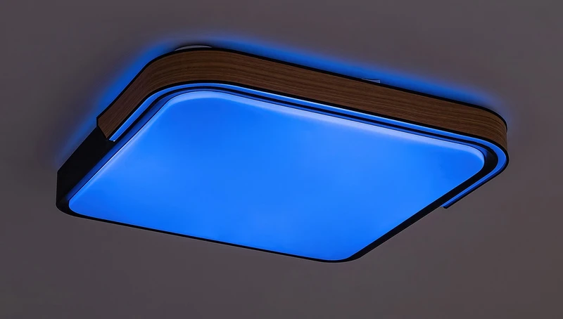 Arild – LED плафон в черен мат с бял абажур, 500×480мм, 48W, 3000-6500K