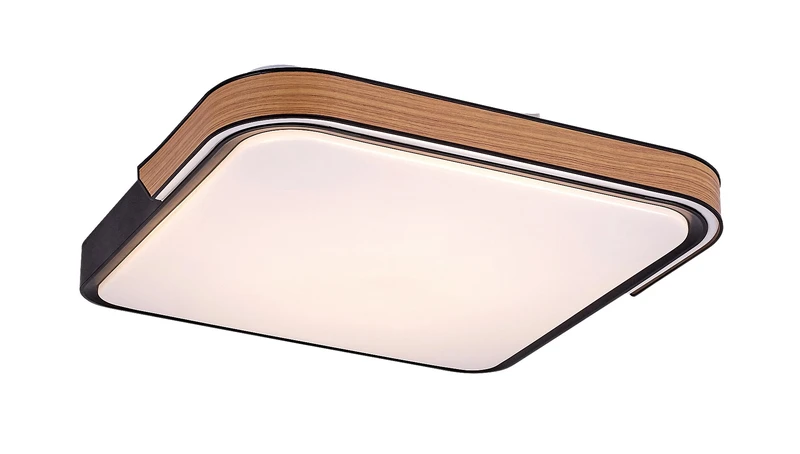 LED плафони Arild – LED плафон в черен мат с бял абажур, 500×480мм, 48W, 3000-6500K