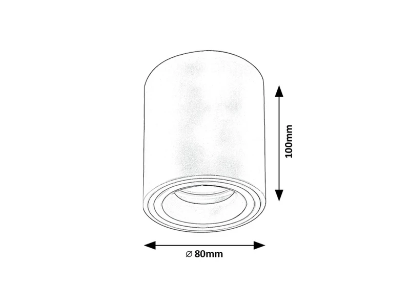 Kobald – LED ceiling light for recessed mounting in white, Ø80mm, 1×GU10, IP20