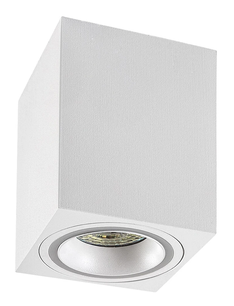 Kobald – LED плафониера за вграждане в бяло, 80×80мм, GU10