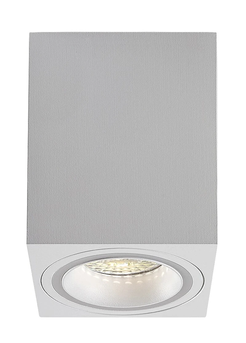 Kobald – LED плафониера за вграждане в бяло, 80×80мм, GU10