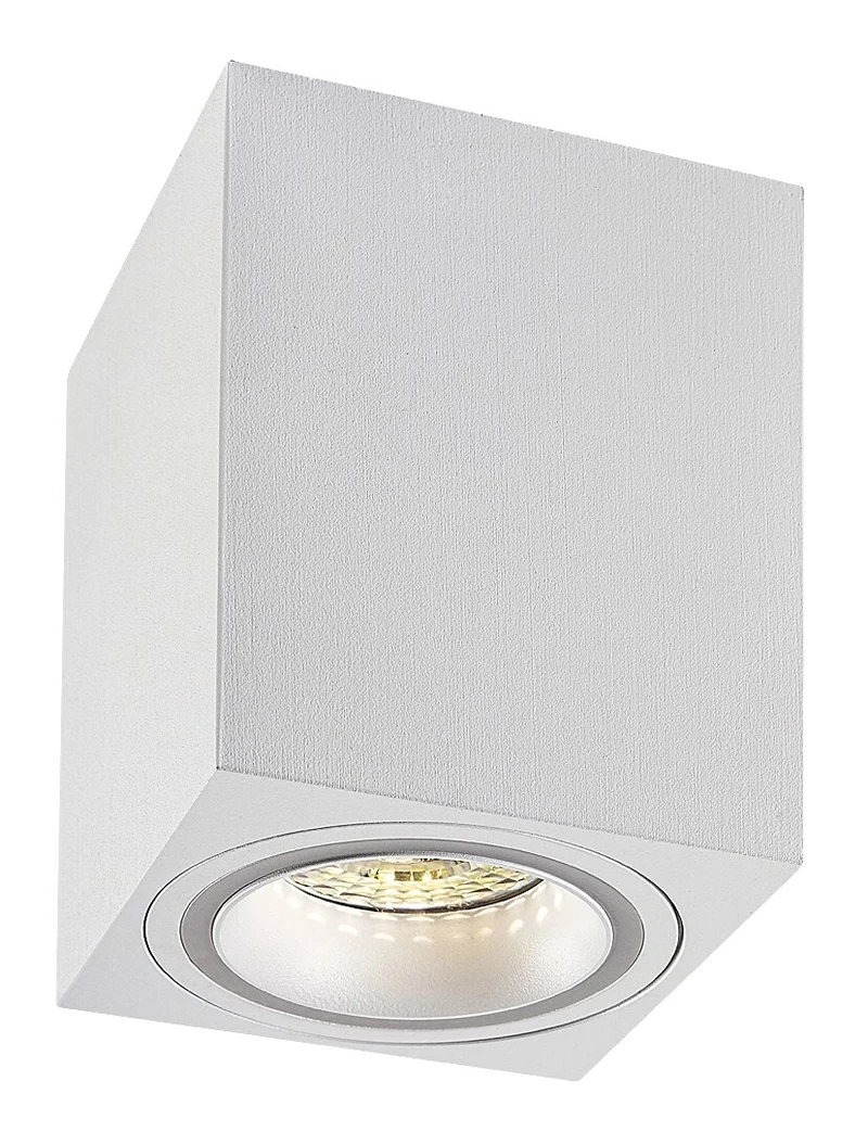 LED плафони Kobald – LED плафониера за вграждане в бяло, 80×80мм, GU10