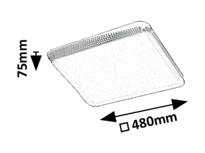 Druzor – LED плафон в кафяво с бял абажур, Ø480мм, 40W, 3000K
