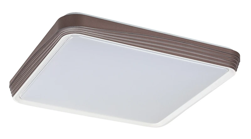 Druzor – LED плафон в кафяво с бял абажур, Ø480мм, 40W, 3000K