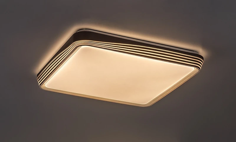 Druzor – LED плафон в кафяво с бял абажур, Ø480мм, 40W, 3000K