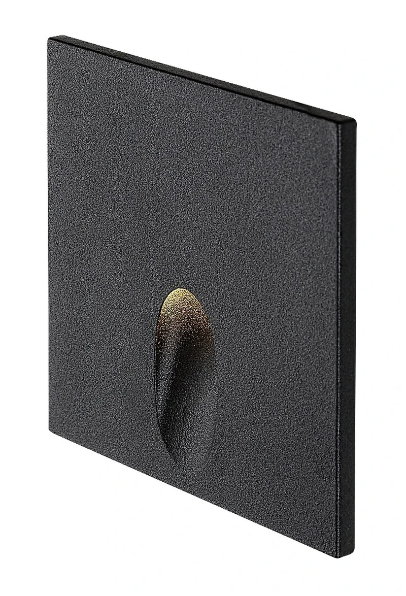Boven – LED wall light for bollards in black, 65×60mm, 3W, 3000K, IP54