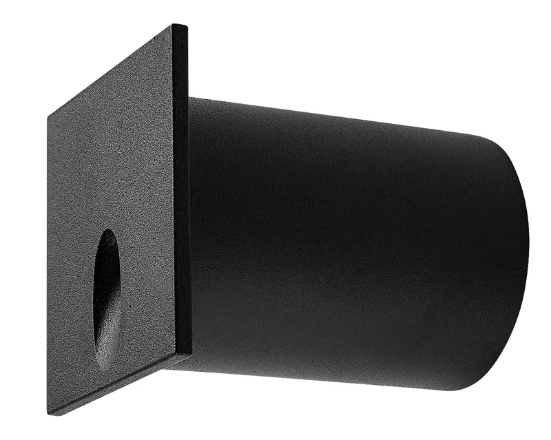 Boven – LED wall light for bollards in black, 65×60mm, 3W, 3000K, IP54