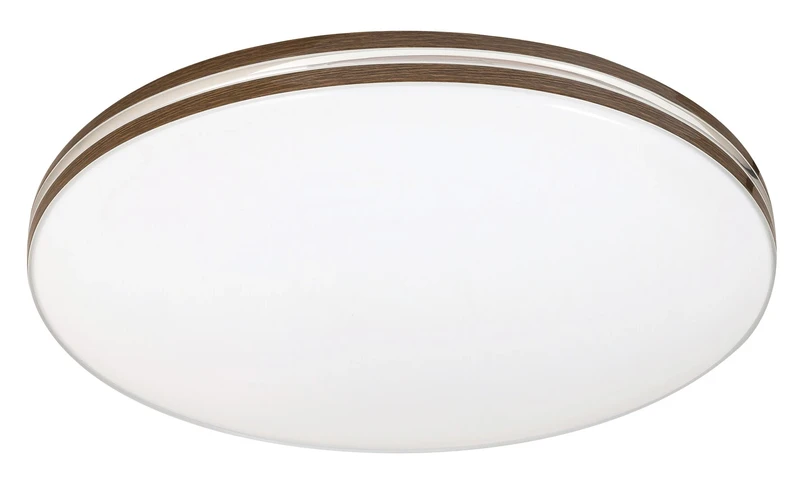 LED Ceiling Lights Oscar2 – LED ceiling light in white with wood decor, Ø340mm, 18W, 4000K
