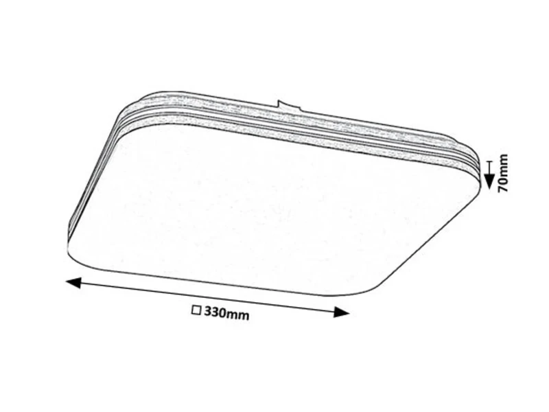 Oscar2 – LED плафон в бяло, 330×330мм, 18W, 4000K