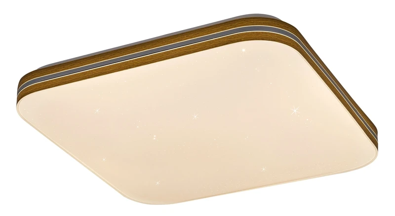 Oscar2 – LED плафон в бяло с ефект звездно небе, 330×330мм, 18W, 3000K