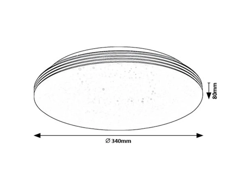 Oscar2 – LED плафон в бяло, Ø340мм, 18W, 4000K, 1350lm
