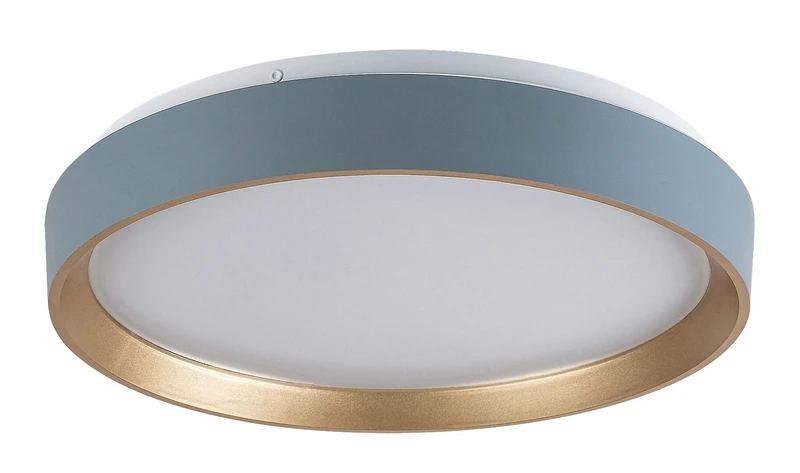 Liatris2 – LED плафон в сиво с бял абажур, Ø385мм, 24W, 3000K