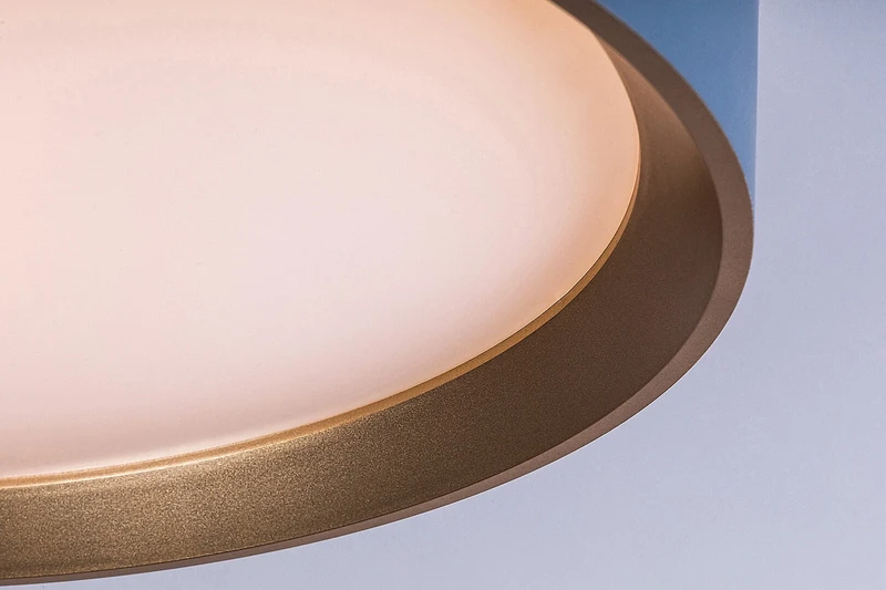 Liatris2 – LED плафон в сиво с бял абажур, Ø385мм, 24W, 3000K