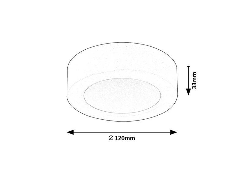 Shaun2 – LED плафон за повърхностен монтаж в бяло, Ø120мм, 7W, 4000K