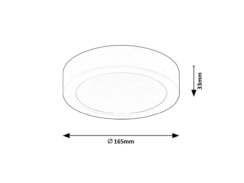 Shaun2 – LED плафон за вграждане в бяло, Ø165мм, 15W, 4000K