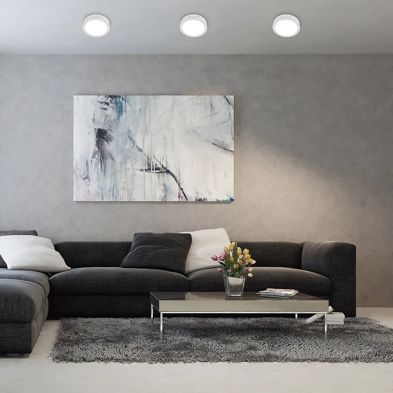 Shaun2 – LED плафон за вграждане в бяло, Ø165мм, 15W, 4000K