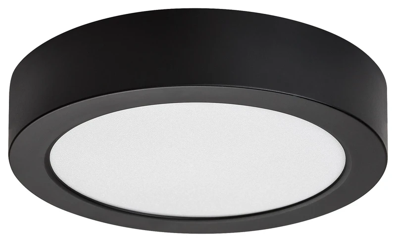 Shaun2 – LED плафон в черно с бял абажур, Ø165мм, 15W, 4000K