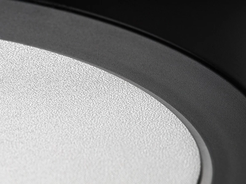 Shaun2 – LED плафон в черно с бял абажур, Ø165мм, 15W, 4000K