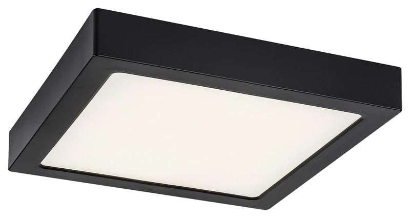 LED плафони Shaun2 – LED плафон в черно/бяло, 220×220мм, 24W, 4000K