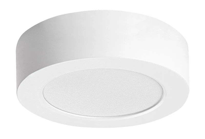 Shaun2 – LED плафон за повърхностен монтаж в бяло, Ø120мм, 7W, 3000K