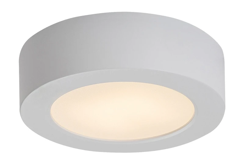 Shaun2 – LED плафон за повърхностен монтаж в бяло, Ø120мм, 7W, 3000K