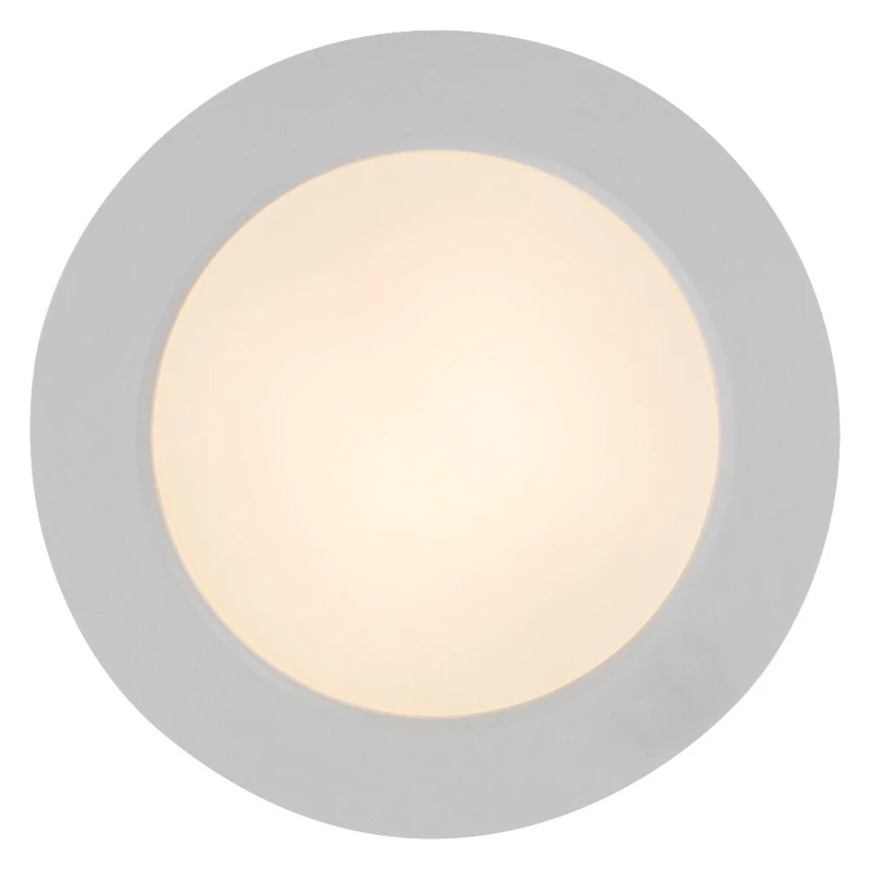 Shaun2 – LED плафон за повърхностен монтаж в бяло, Ø120мм, 7W, 3000K