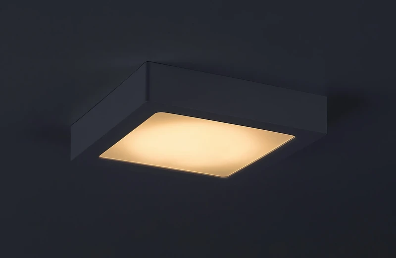 Shaun2 – LED плафон в бяло, 165×165мм, 15W, 3000K