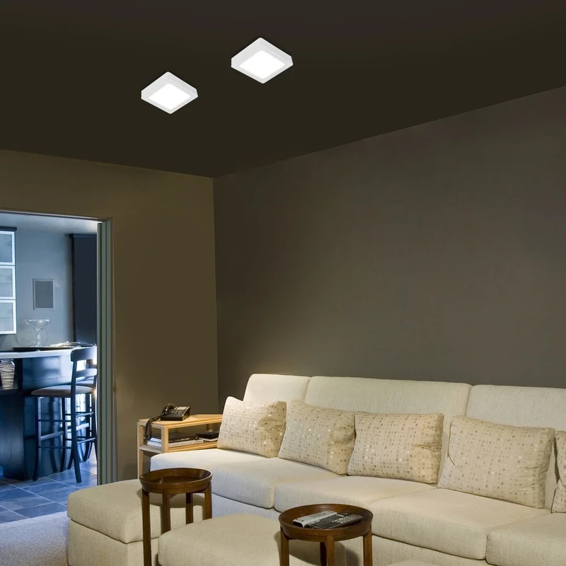 Shaun2 – LED плафон в бяло, 165×165мм, 15W, 3000K