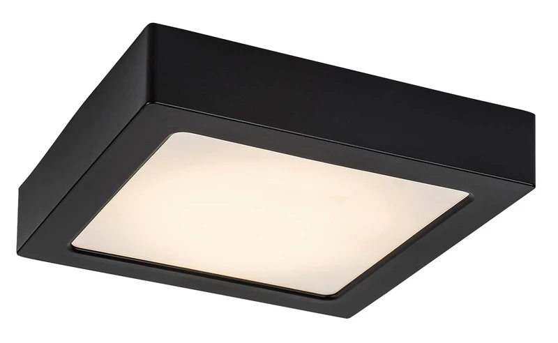 LED Ceiling Lights Shaun2 – LED ceiling light in black/white, 165×165mm, 15W, 3000K