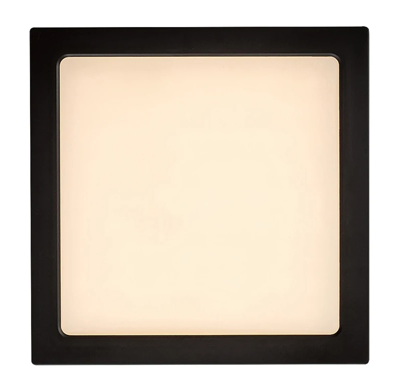 Shaun2 – LED плафон в черно/бяло, 220×220мм, 24W, 3000K