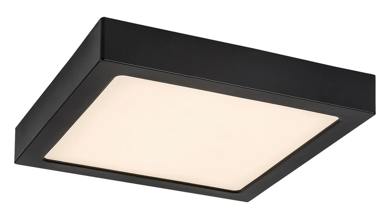LED плафони Shaun2 – LED плафон в черно/бяло, 220×220мм, 24W, 3000K