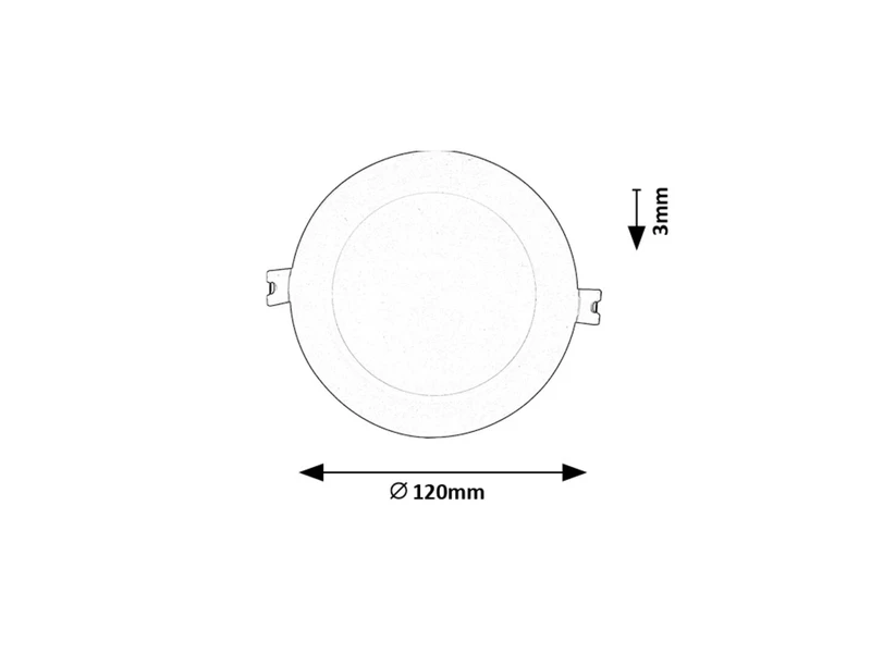 Shaun2 – LED recessed lighting in white, Ø120mm, 6W, 3000K
