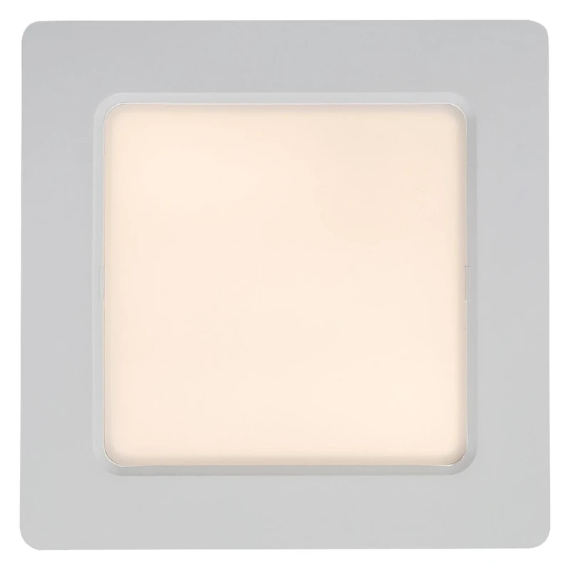 Shaun2 – LED recessed lighting in white, 120×120mm, 6W, 3000K