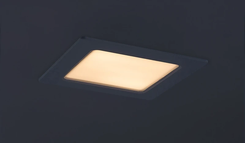 Shaun2 – LED recessed lighting in white, 120×120mm, 6W, 3000K