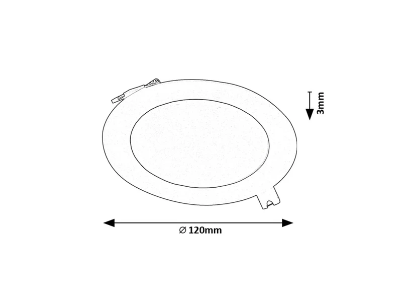 Shaun2 – LED recessed lamp in black/white, Ø120mm, 6W, 3000K