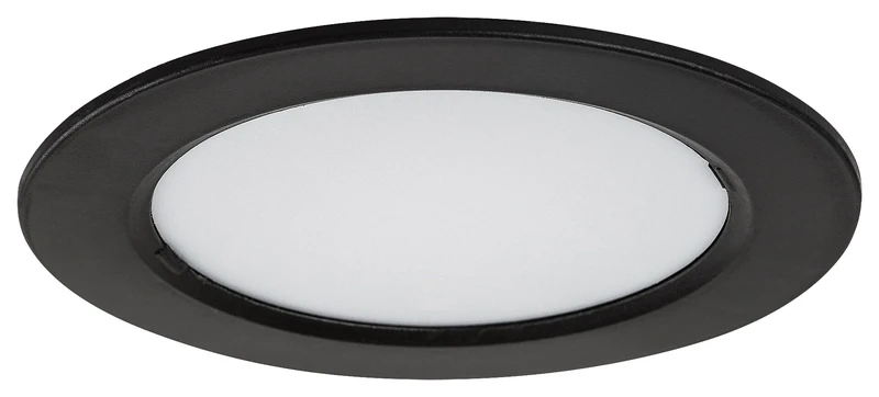 Shaun2 – LED recessed lamp in black/white, Ø120mm, 6W, 3000K