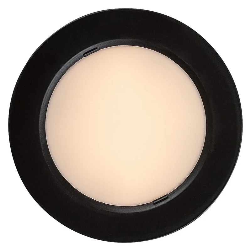 Shaun2 – LED recessed lamp in black/white, Ø120mm, 6W, 3000K