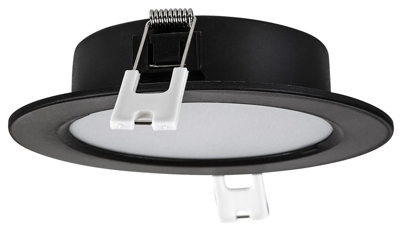 Shaun2 – LED recessed lamp in black/white, Ø120mm, 6W, 3000K