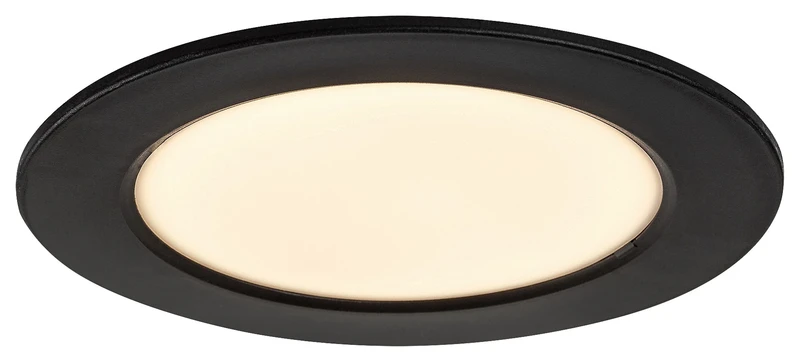 Recessed Downlights Shaun2 – LED recessed lamp in black/white, Ø120mm, 6W, 3000K