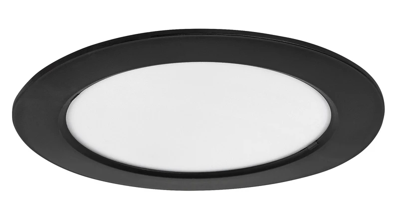 Shaun2 – LED recessed lamp in black/white, Ø170mm, 12W, 3000K