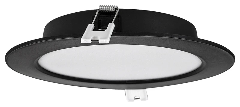 Shaun2 – LED recessed lamp in black/white, Ø170mm, 12W, 3000K