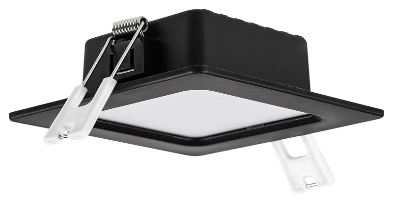 Shaun2 – LED recessed lighting in black/white, 90×90mm, 3W, 3000K