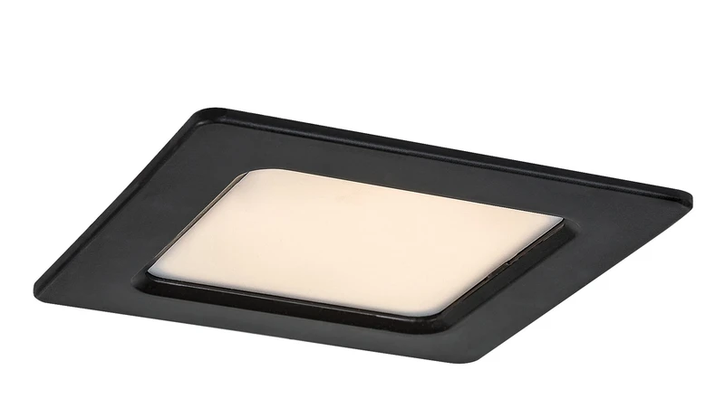 Recessed Downlights Shaun2 – LED recessed lighting in black/white, 90×90mm, 3W, 3000K