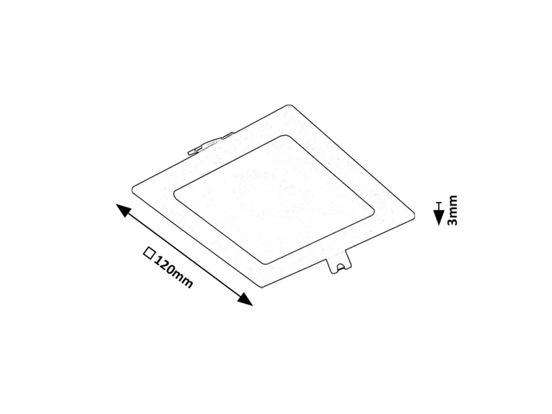 Shaun2 – LED вградено осветление в черно/бяло, 120×120мм, 6W, 3000K