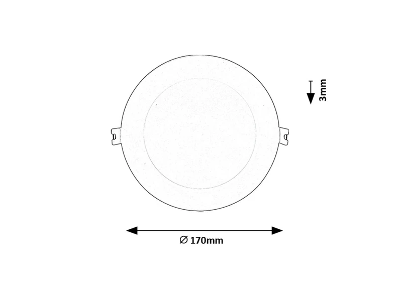 Shaun2 – LED вградено осветление в бяло, Ø170мм, 12W, 4000K