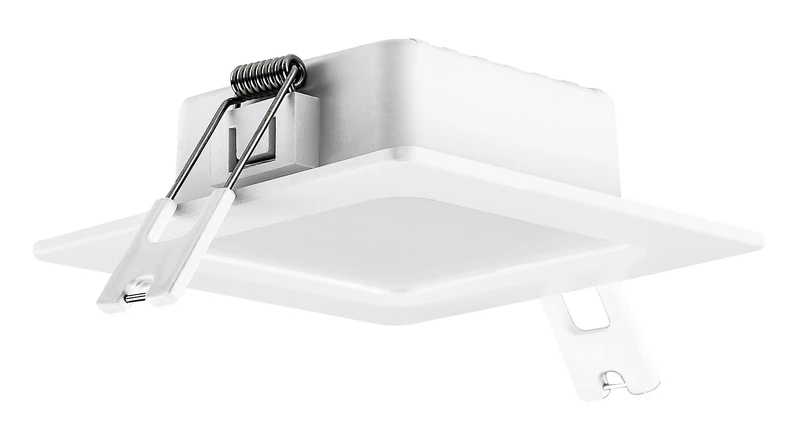 Shaun2 – LED recessed lighting in white, 90×90mm, 3W, 4000K
