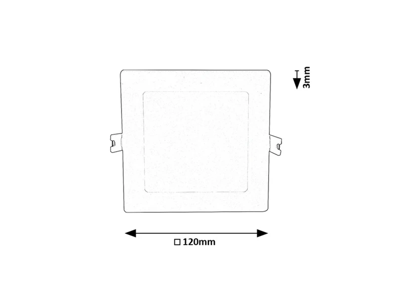Shaun2 – LED панел за вграждане в бяло, 120×120мм, 6W, 4000K