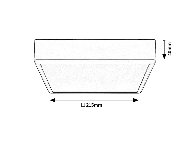 Lauri – LED плафон за вграждане в бяло, 215×215мм, 22W, 3000-6000K