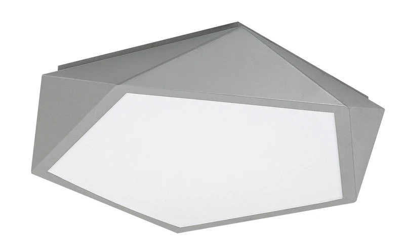 Raffa – LED плафон в сиво с бял абажур, 400×400мм, 30W, 3000K