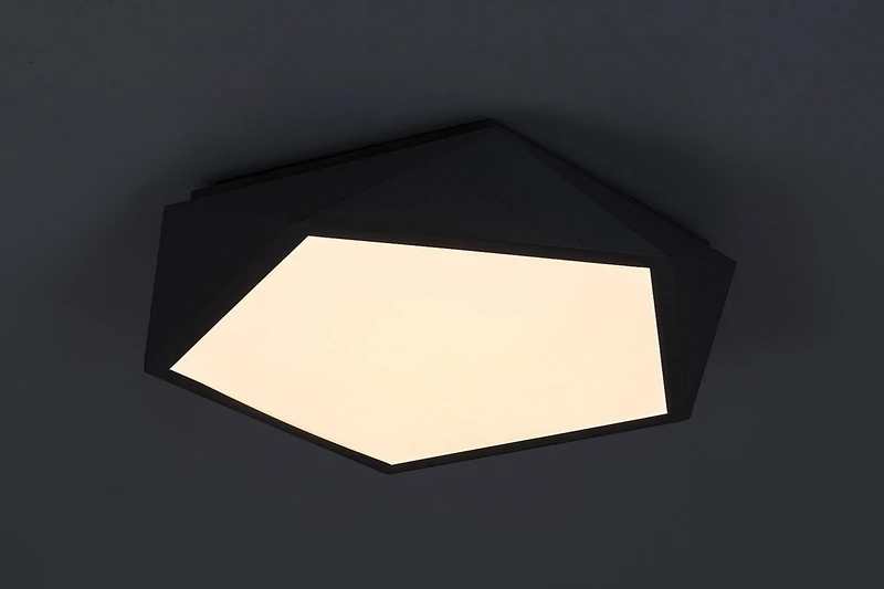 Raffa – LED плафон в сиво с бял абажур, 400×400мм, 30W, 3000K